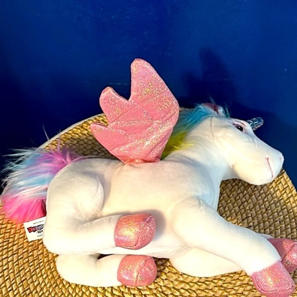 NWOT Dazmers Unicorn Musical Stuffed Animal with Flapping Wings and Lights